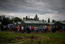 В Ростов прибыли первые беженцы из Мариуполя полевой лагерь для беженцев //Фото с сайта ridus.ru