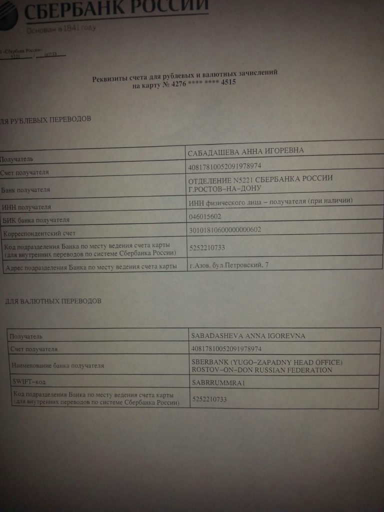 //Фото предоставлено Анной Сабадашевой