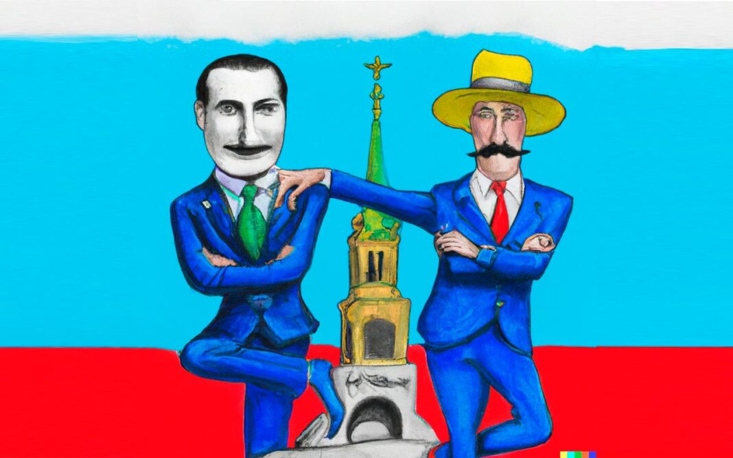 Сербы и русские - братья навек //Иллюстрация сгенерирована нейросетью DALL-E