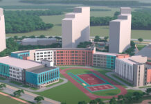 В Ростове до конца года построят 6 новых школ на 6,4 тыс. мест Школа в микрорайоне "Левобережье" в Ростове-на-Дону //Фото Дон-ТР