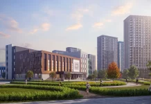 В Ростовской области застройщиков обяжут строить школы и детсады в обмен на землю без торгов Проектный вид школы в жилом квартале Левобережье // фото: ЮгСтройИнвест