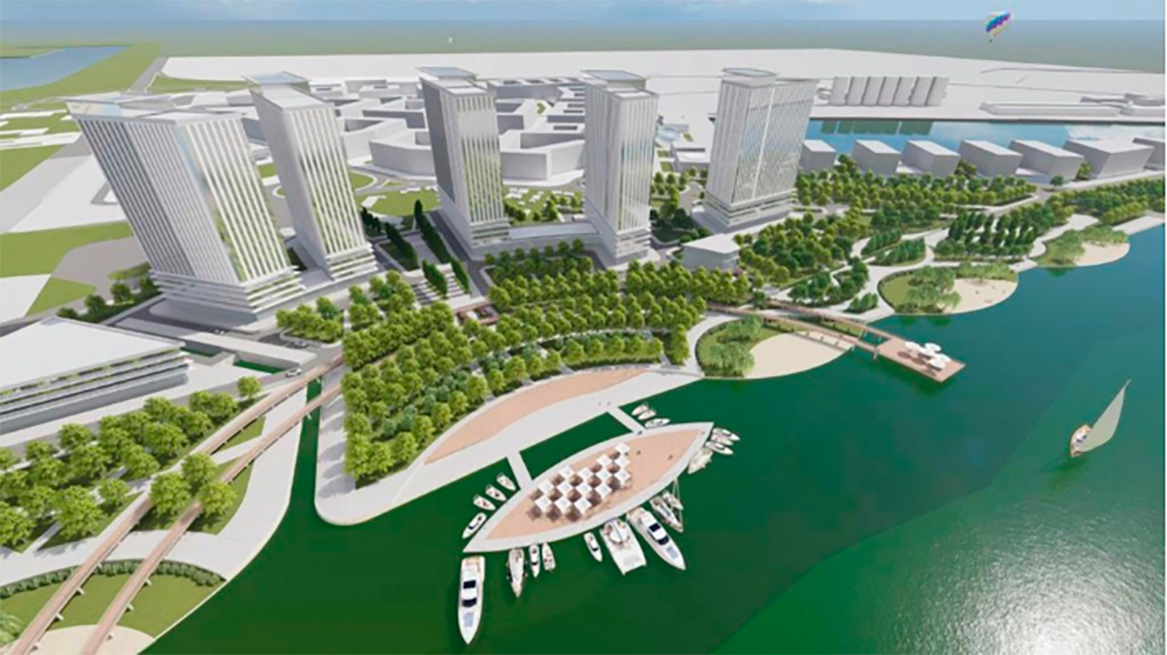 Проектный вид застройки в районе Левобережной рощи //Фото компании СЗ НСК