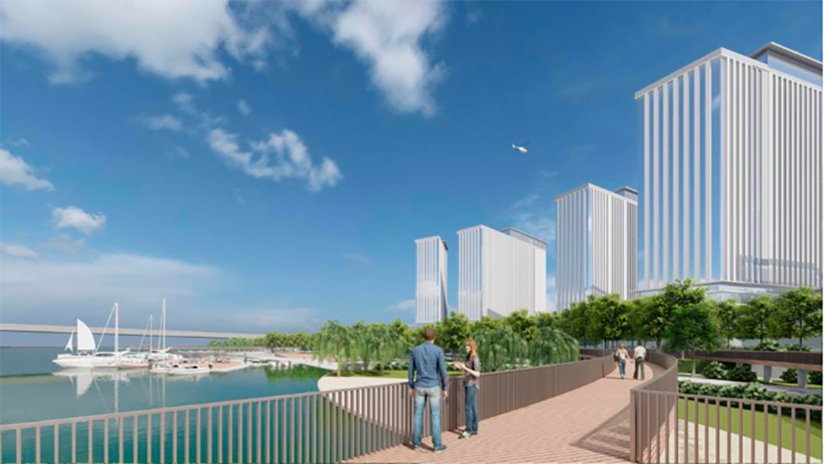 Проектный вид застройки в районе Левобережной рощи //Фото компании СЗ НСК