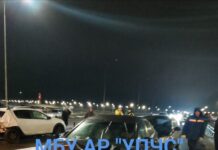 Под Ростовом столкнулись 11 машин из-за гололеда массовая авария на М-4 "Дон" // фото: МБУ АР "УПЧС" Аксайского района