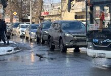 В Ростове поломали трамвайную контактную сеть // фото: тютина