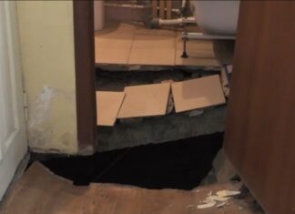 В Таганроге из обрушившегося дома выселят всех жильцов перекрытие плита Таганрог // фото: телеграм-канал Светлана Камбулова