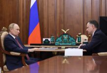 Слюсарь доложил Путину о кризисе на Дону встреча Юрия Слюсаря и Владимира Путина // фото: пресс-служба Кремля