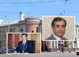 Слюсарь: «Ростовводоканал» станет государственным слева направо: экс-мэр Ростова Михаил Чернышев и глава АО "Евразийский" Станислав Светлицкий // фото: коллаж "Городской репортер"