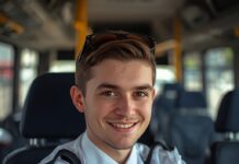 В Ростове запустили 16 новых пригородных маршрутов до садоводческих товариществ молодой водитель автобуса // фото: leonardo.ai