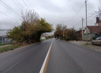 В Ростове завершили ремонт шестикилометрового участка улицы Нансена отремонтированная дорога по улице Нансена // фото: группа ВК Минтранса Ростовской области