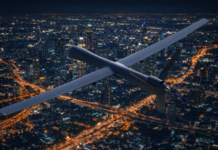 При атаке БПЛА на Таганрог погиб человек Беспилотник над ночным городом //Иллюстрация ChatGPT, лицензия и промпт "Городской репортер"