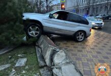 Нетрезвый водитель автомобиля BMW едва не врезался в здание правительства Ростовской области