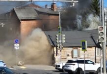 В Ростове загорелся дом Антоновича с мемориалом жертвам Холокоста //Фото из сообщества "Мой фасад"